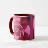 Tasse de café en céramique de rose de rose (Devant gauche)