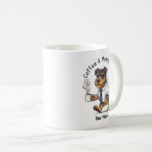 Tasse de café en costume d'affaires drôle de chien (Devant droit)