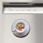 Tasse de café en latte et aimant de café soucoupe (In Situ (Lave-vaisselle))