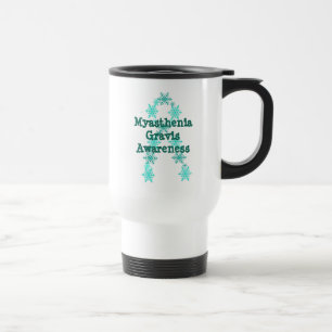 Tasse de café en plastique de rubans de conscience