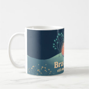 Tasse de café en style gouache Colline cérébrale A