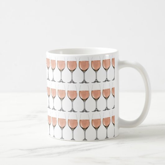 Tasse de café en verre de vin rosé (Droite)