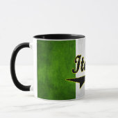 Tasse de café en verre noire de l'Italie de (Gauche)