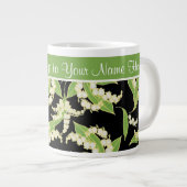 Tasse de café enorme chic : Lis de la vallée, (Devant droit)
