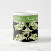 Tasse de café enorme chic : Lis de la vallée, (Devant)