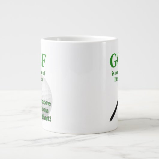 Tasse de café enorme de golf (Devant)