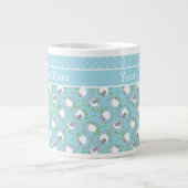 Tasse de café enorme faite sur commande : Bleu, (Devant)