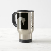 Tasse de café équestre de silhouette de cheval de (Devant gauche)
