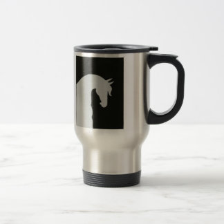 Tasse de café équestre de silhouette de cheval de