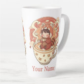 Tasse de café et latte Panda Rouge 17oz (Angle droit)