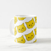 Tasse de café exotique moderne jaune de chat (Devant gauche)