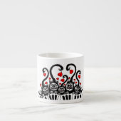 Tasse de café express avec de petits chats jouant (Devant)