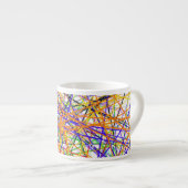 Tasse de café express avec la conception abstraite (Devant droit)