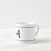 Tasse de CAFÉ EXPRESS AVEC l'INITIALE de (Devant droit)