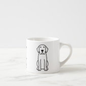 Tasse de café express de bande dessinée de chien (Droite)