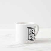 Tasse de café express de monogramme de la lettre S (Devant droit)