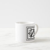 Tasse de café express de monogramme de la lettre Z (Devant droit)