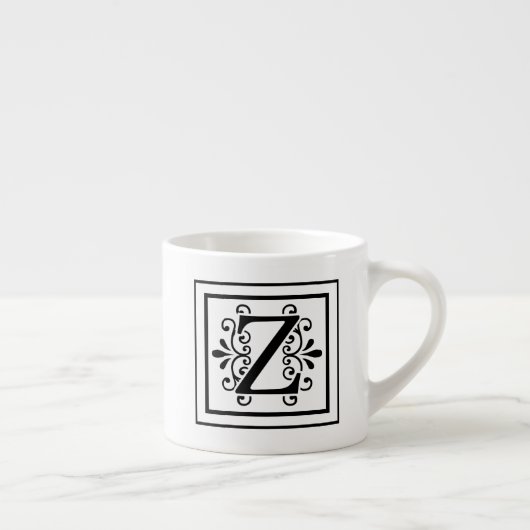 Tasse de café express de monogramme de la lettre Z (Droite)