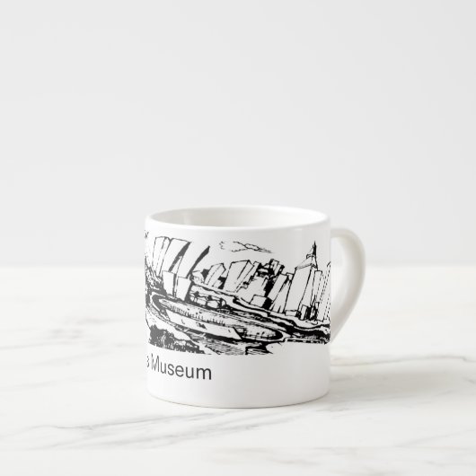 Tasse de café express de musée de prés (graphique (Devant droit)