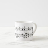 Tasse de café express de notes musicales (Devant droit)
