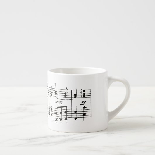 Tasse de café express de notes musicales (Droite)
