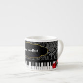 Tasse de café express de PIANO/MUSIC avec des clés (Devant droit)