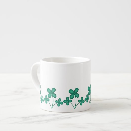 Tasse de café express de shamrocks (Devant gauche)