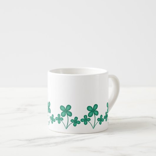 Tasse de café express de shamrocks (Devant droit)