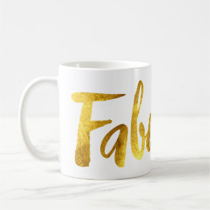 Tasse de café "fabuleuse" de feuille d'or de Faux