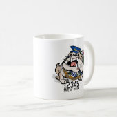 Tasse de café fâchée de chien de police de NT (Devant droit)