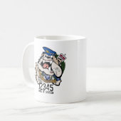Tasse de café fâchée de chien de police de NT (Devant gauche)