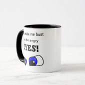 Tasse de café fâchée de sonnerie de yeux (Devant gauche)