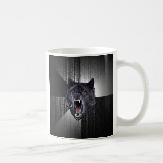 Tasse de café faite sur commande de loup de folie (Droite)