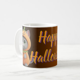 Tasse de café fantaisiste pour Halloween Kitty Cit
