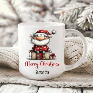 Tasse de café festive Père Noël humour fantaisiste