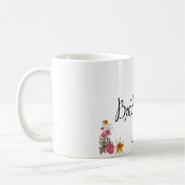 Tasse de café fleurie de demoiselle d'honneur (Gauche)