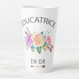 Tasse de café fleurs éducatrice