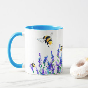 Tasse de café Fleurs et Abeilles