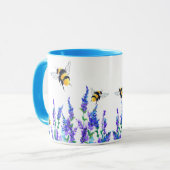 Tasse de café Fleurs et Abeilles (Devant gauche)