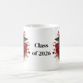 Tasse de café Fleurs Rouges Diplômé (Centre)