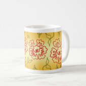Tasse de café florale abstraite (Devant droit)