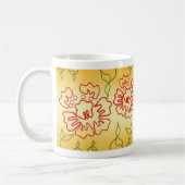 Tasse de café florale abstraite (Gauche)
