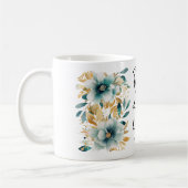 Tasse de café florale avec verset de la Bible Prov (Gauche)
