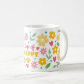 Tasse de café florale « Cup of Happy » (Devant droit)
