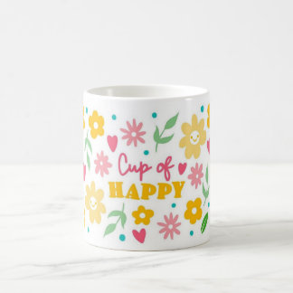Tasse de café florale « Cup of Happy »