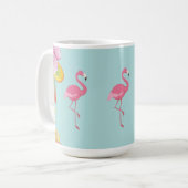 Tasse de café florale de Flamant rose (Devant gauche)