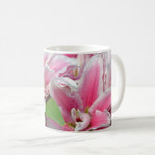 Tasse de café florale de lis rose d'astronome (Devant droit)