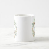 Tasse de café florale élégante de Monogramed (Centre)