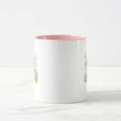 Tasse de café florale éléphant bébé mignon (Centre)