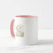 Tasse de café florale éléphant bébé mignon (Devant gauche)